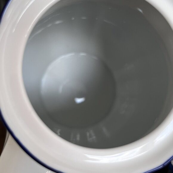 Noritake Simplicity In Blue Coffee Pot & Lid Japan Vintage '80s White Blue B132 - Picture 11 of 15
